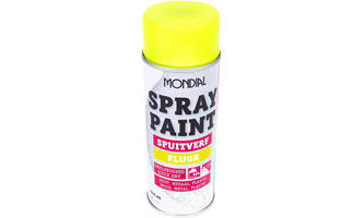 Mondial Spray Paint Fluor Geel 400 ml