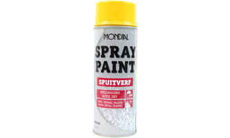 Mondial Spray Paint Ral 1023 Hoogglans Verkeersgeel 400 ml