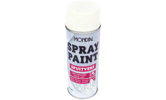 Mondial Spray Paint Ral 1013 Hoogglans Parelwit 400 ml