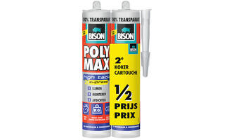 Bison Poly Max High Tack Express Transparant 300 g Duo