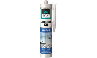 Bison Siliconenkit Sanitair Transparant-Grijs 300 ml