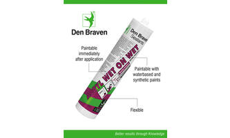 Zwaluw Den Braven Acryl Wet-On-Wet 310 ml Wit