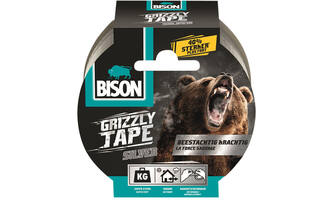 Bison Grizzly Tape Zilver 10 m