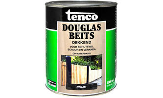 Tenco Douglas Houtbeits Dekkend Zwart 1 L