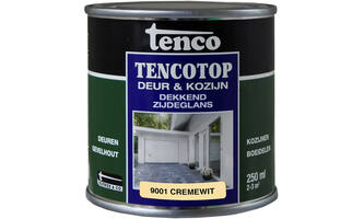 Tenco Tencotop Deur & Kozijn Dekkend Zijdeglans 9001 Cremewit 250 ml