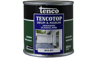 Tenco Tencotop Deur & Kozijn Dekkend Zijdeglans 9010 Wit 250 ml