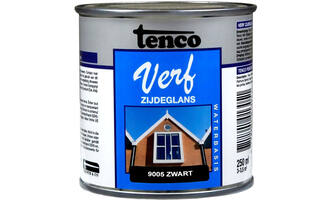 Tencoverf Zijdeglans Zwart 9005 Waterbasis 250 ml
