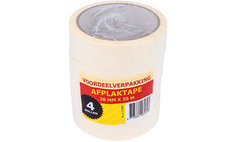 Afplaktape 4Rol 30mmx25m