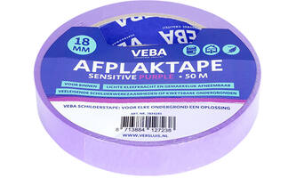 VEBA Afplaktape Sensitive Purple 18 mm