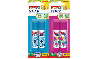 Tesa Easy Stick Ecologo 2 x 10 g Pink + Blue