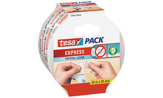 Tesa Tesapack Express Handinscheurbaar 50M x 50  mm Crystal Clear