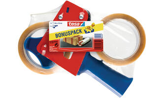 Tesa Tesapack Strong Transparant 2 x 66M:50 mmm+ Dispenser
