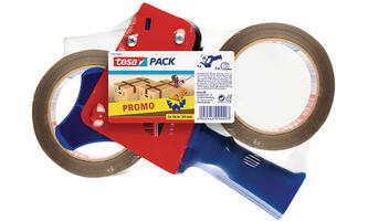 Tesa Tesapack Pvc Bruin 2 x 66 m x 50 mm + Dispenser