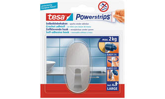 Tesa Powerstrips Large Metaal Ovaal
