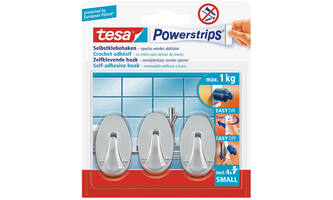 Tesa Powerstrips Small Ovaal Chroom