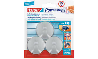 Tesa Powerstrips Small Rond Chroom