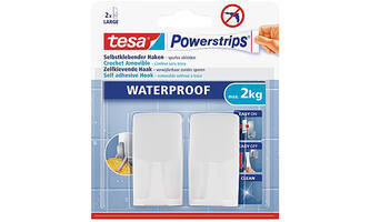 Tesa Powerstrips Waterproof Haken Wit