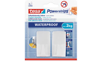 Tesa Powerstrips Waterproof Scheermeshouder Wit