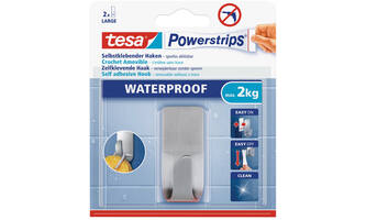 Tesa Powerstrips Waterproof Haak RVS