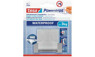 Tesa Powerstrips Waterproof Duo Haak RVS