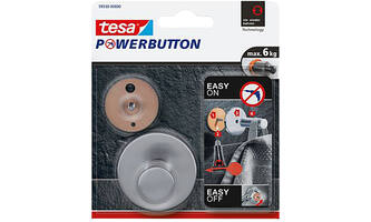 Tesa Powerbutton Classic Haak RVS Rond