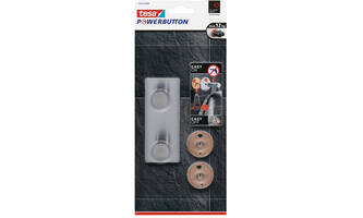 Tesa Powerbutton Classic Hakenrek RVS Duo
