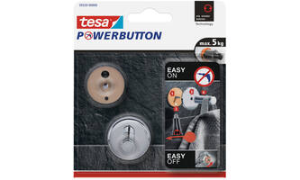 Tesa Powerbutton Universal Haak Chroom Small