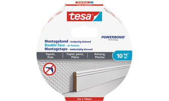 Tesa Powerbond® Montagetape Gevoelige Oppervlakken 5M x 19 mm