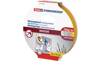 Tesa Powerbond Montagetape Indoor 5M x 19 mm