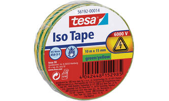 Tesa Electrische Isolatie 10M x 15 mm Groen/Geel
