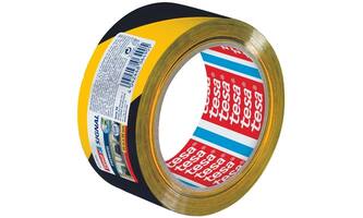 Tesa Waarschuwingstape 66M x 60 mm Pvc Premium Zwart/ Geel