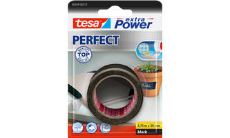 Tesa Extra Power Perfect 2.75 m x 38 mm Zwart Blisterverpakking