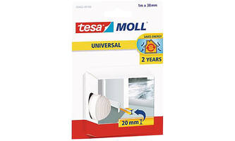 Tesa Tesamoll Universal Schuimstof Dorpelstrip 2Jr 1M x 38 mm Wit