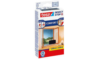 Tesa Comfort Vliegenhor Ramen 1M x 1M Zwart