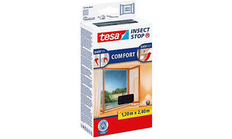 Tesa Comfort Vliegenhor Ramen 1,2M x 2,4M Zwart