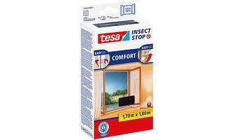 Tesa Comfort Vliegenhor Ramen 1,7M x 1,8M Zwart