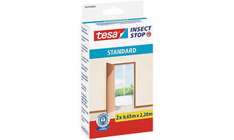 Tesa Standardvliegenhor Deuren 2 x 0,65M x 2,2M Wit