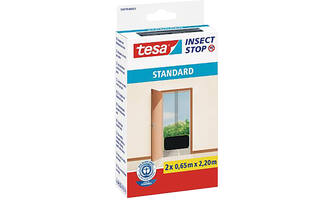 Tesa Standardvliegenhor Deuren 2 x 0,65M x 2,2M Zwart