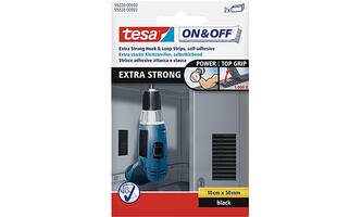 Tesa On&Off Extra Sterk Strips 100 mm x 50 mm Zwart