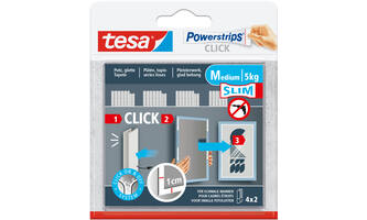 TESA POWERSTRIPS CLICK 4X2 SLIM