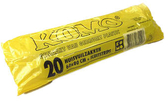Komo Vuilniszak 60/80 Grijs 20 st Rol