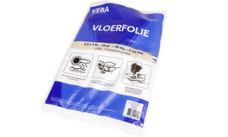 VEBA Vloerfolie 2,5x4 m 1-Pack 30Mu p/pc LDPE