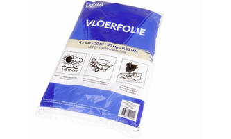 Veba Vloerfolie 4x5 m 1-Pack 30Mu LDPE