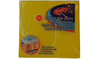Multy Meerdingendoekje Viscose Geel 3 st
